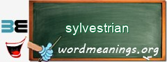 WordMeaning blackboard for sylvestrian